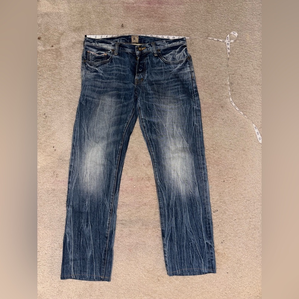 PRPS Jeans Mens 36 Selvedge Denim Faded Acid Wash Nice Wear Japanese Pit Rambler